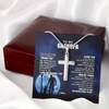 To My Grandpa Necklace From Granddaughter Grandson Thank You Grateful Love Birthday Fathers Day Christmas Customized Gift Box Message Card