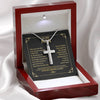 To My Man Necklace When You Wear This Cross Boyfriend Husband For Him Groom Birthday Anniversary Day Christmas Customized Gift Box Message Card