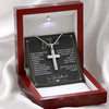 Boyfriend Men Necklace, Valentine Day Gift Idea, Gift for Boyfriend Silver Necklace From Girlfriend, The Love I Want Cross