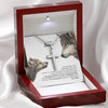 Gift for Son, Son Cross Necklace, Necklace for Boy, Gift Set for Son, To My Son Necklace, Gift for Son from Mom, Wolf Son