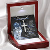 To My Grandson Wolf Necklace From Grandma Papa Always Remember Grandson Birthday Graduation Christmas Customized Gift Box Message Card