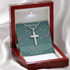 Gift to Dad, Cross Necklace for Dad, My Dreams, Faithful Cross Necklace, Gift Necklace with Message Card, Your little girl