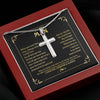 To My Man Necklace When You Wear This Cross Boyfriend Husband For Him Groom Birthday Anniversary Day Christmas Customized Gift Box Message Card