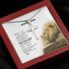 To My Bonus Son Necklace from Stepdad Whenever You Fell Overwhelmed Lion Stepson Birthday Christmas Customized Gift Box Message Card