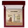 To My Grandson Necklace From Grandma Papa Whenever You Feel Horse Grandson Birthday Gifts Graduation Christmas Customized Gift Box Message Card