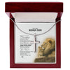 To My Bonus Son Necklace from Stepdad Whenever You Fell Overwhelmed Lion Stepson Birthday Christmas Customized Gift Box Message Card