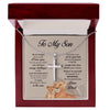 Gift from Dad, Graduation Gift for Son from Dad, Birthday Gift for Son from Dad, Son Silver Cross Necklace