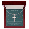 Gift to Dad, Cross Necklace for Dad, My Dreams, Faithful Cross Necklace, Gift Necklace with Message Card, Your little girl
