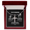 Gift for Son, Son Cross Necklace, Necklace for Boy, Gift Set for Son, To My Son Necklace, Gift for Son from Mom, Wolf Son