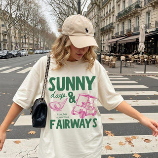 TT Sunny Days and Fairways T-Shirt  Golf Shirt  Golf Lover Gift  Summer Graphic Tee HFN Shirt