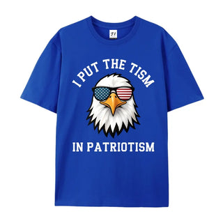 TT Put The Tism In Patriotism Athletic Eagle T-Shirt Unisex for Daily Wear 2026 LN