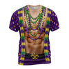 3D Graphic T Shirt Mardi Gras Costume Tee, HG  Funny Party Shirt, HG  Carnival Festival Outfit, Realistic Body Print, Mardi Gras Cosplay Top