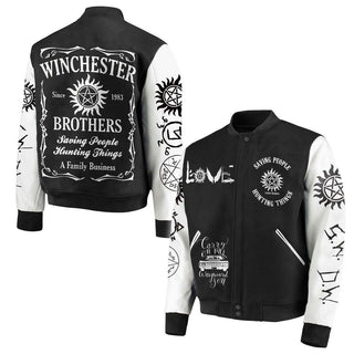 TT Supernatural Bomber Baseball Jacket  LN TV Series Baseball Jacket  Movie Bomber Jacket  Comfortable Unisex Bomber  Trendy Jacket  Gift For Fan