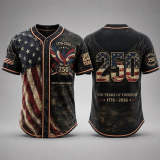 TT America 250th Anniversary Baseball Jersey  USA Jersey  1776 2026 Patriotic Shirt  4th of July Gift LN