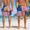 Funny Fake Butt Swim Trunks, HG  Novelty Men's Beach Shorts, Hilarious Vacation Gift for Husband Boyfriend, Summer Pool Party Outfit HG