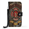 Firefighter Gift Fireman Gift Cell Phone Wallet Case for Universal Models - Fire Rescue FireFighter
