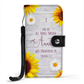 Gift For Christian Personalized I Can Do All Things Through Christ Customized Phone Case Wallet HG
