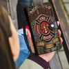 Firefighter Gift Fireman Gift Cell Phone Wallet Case for Universal Models - Fire Rescue FireFighter