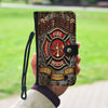 Firefighter Gift Fireman Gift Cell Phone Wallet Case for Universal Models - Fire Rescue FireFighter