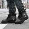 New Comfortable Leather Skull Heavy Swag Lace Up Leather Skull Boots