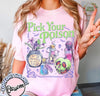 Pick Your Poison Vintage Comfort Colors Shirt, Princess Halloween TShirt, Kuzco Poison Apple Tee, Spooky Season, Villain Cartoon NNA