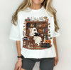 Cozy Ghost Reading T-Shirt: Halloween Library Bookshelf Tee DIEU