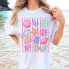 Summer Seashells Shirt, Ocean Lover Graphic Tee, Coastal Beach Shell Tee Tshirt, Summer Vacation, Sea Life Cowgirl T-shirt DIEU