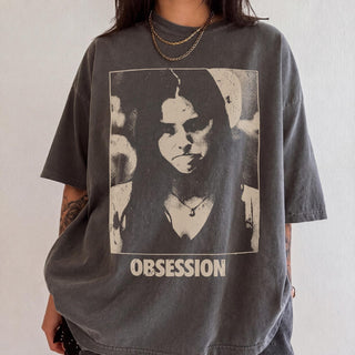 Vintage OBSESSION Movie T-Shirt, Frowning Nikki Graphic Tee, Gothic Horror Tee NNA