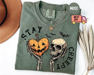 Creepy Shirt, Womens Halloween Shirt, Cute Skeleton Hands Tee, Funny Halloween Outfit, Skull Tee, Spooky Season Shirt NNA