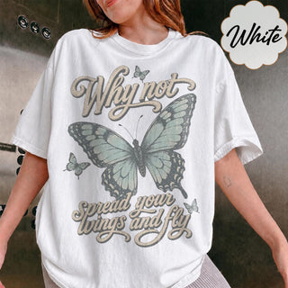 Vintage Hilary Shirt Why Not Butterfly Tee, Retro 2000s Shirt, Nostalgic Pop Culture Y2K Tee DIEU