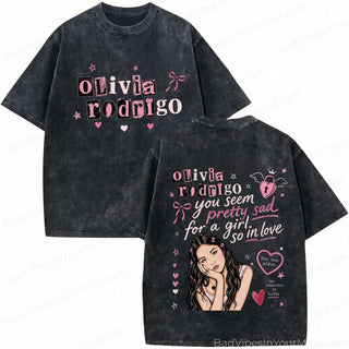ou Seem Pretty Sad Wash Shirt  Olivia Rodrigo Comfort Color Shirt  The Unraveled Tour 2026 T-Shirt NNA