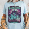 Retro The Haunted Mansion Halloween Shirt, DIEU Comfort Colors Hitchhiking Ghosts Shirt, Welcome Foolish Mortals, Spooky Season tee, WDW Family Trip Tee