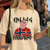 Comfort Color Erling Haaland Majin Buu Graphic Tee, Soccer Manga Fan Apparel NNA