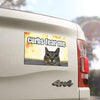 Curbs Fear Me Funny Cat Meme HFN GenZ Unhinged Magnetic Cute Car Magnet