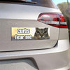 Curbs Fear Me Funny Cat Meme HFN GenZ Unhinged Magnetic Cute Car Magnet