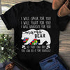 Autism Mama Bear T-Shirt HG : Advocate Tee  Autism Mom Gift