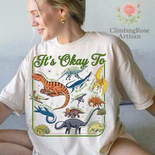 It's Ok To Be Different Autism Dinosaur Autism Awareness Design  Special Education Teacher Neurodiversity Support HG