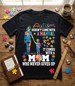 Autism Doesnât Come With A Manual Shirt HG Autism Mom Awareness 2026 Tee