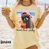 Feral And Salty Comfort Colors T-Shirt  Funny Beach Raccoon Shirt  Salty Summer Vacation Graphic Tee  Coastal Raccoon Meme Shirt NNA