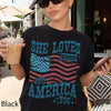 TT She Loves Jesus And America Too Comfort Colors T-shirt  4th Of July Unisex Tshirt  America Independence Tshirt  She Loves Jesus Tee NNA