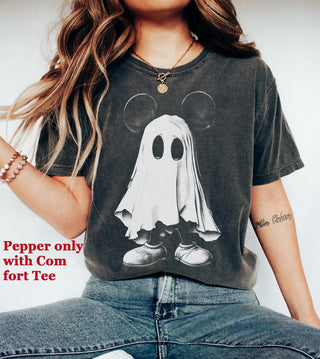 Mouse Friendly Spooky Mouse Ghost T-Shirt  Mouse's Not So Scary Halloween Party 2026 Family Matching Tee  Spooky Season NNA