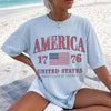 TT Retro America 4th of July Shirt  Preppy Oversized USA Tee  Aesthetic Patriotic Comfort Colors  Cute Summer Fashion  Vintage American NNA