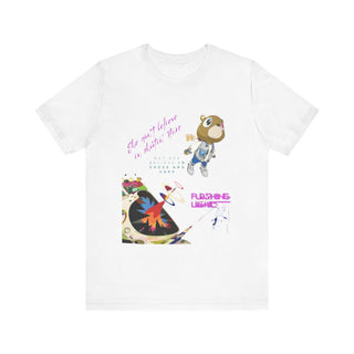 TT Kanye West Flashing Lights She Donât Believe in Shooting Stars But She Believe in Shoes and Cars T-Shirt LN