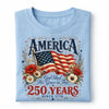 TT Comfort ColorsÂ® 250 Years Flag & Poppies Shirt  Patriotic Floral T-Shirt  God Shed His Grace on Thee Tee  250th Anniversary Shirt NNA