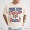 TT July 4th 1776 National Champions Funny T-Shirt  America 250th Anniversary Oversized Tee  Distressed Americana NNA