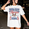 TT July 4th 1776 National Champions Funny T-Shirt  America 250th Anniversary Oversized Tee  Distressed Americana NNA