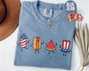 TT Comfort ColorsÂ® Patriotic Doodle  Cute Fourth of July Shirt  Watermelon Hotdog Firework Shirt  Retro American Shirt  Funny Sumer 250th Shirt NNA