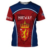 Norway 3D HFN T-Shirt Custom Name Viking Patriotic Shirt