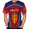 Norway 3D HFN T-Shirt Custom Name Viking Patriotic Shirt