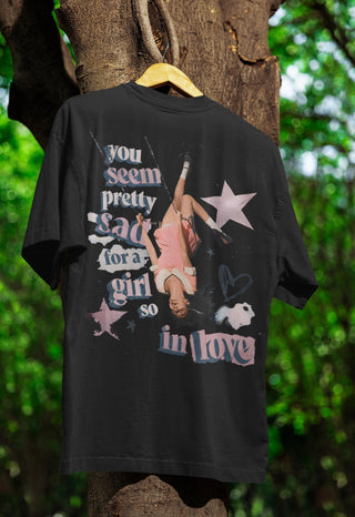 Olivia Rodrigo Pretty Sad Shirt | Unisex Organic Oversized High Neck T-shirt | Y2K Pop Star Graphic Top | Girly Fan Gift NNA